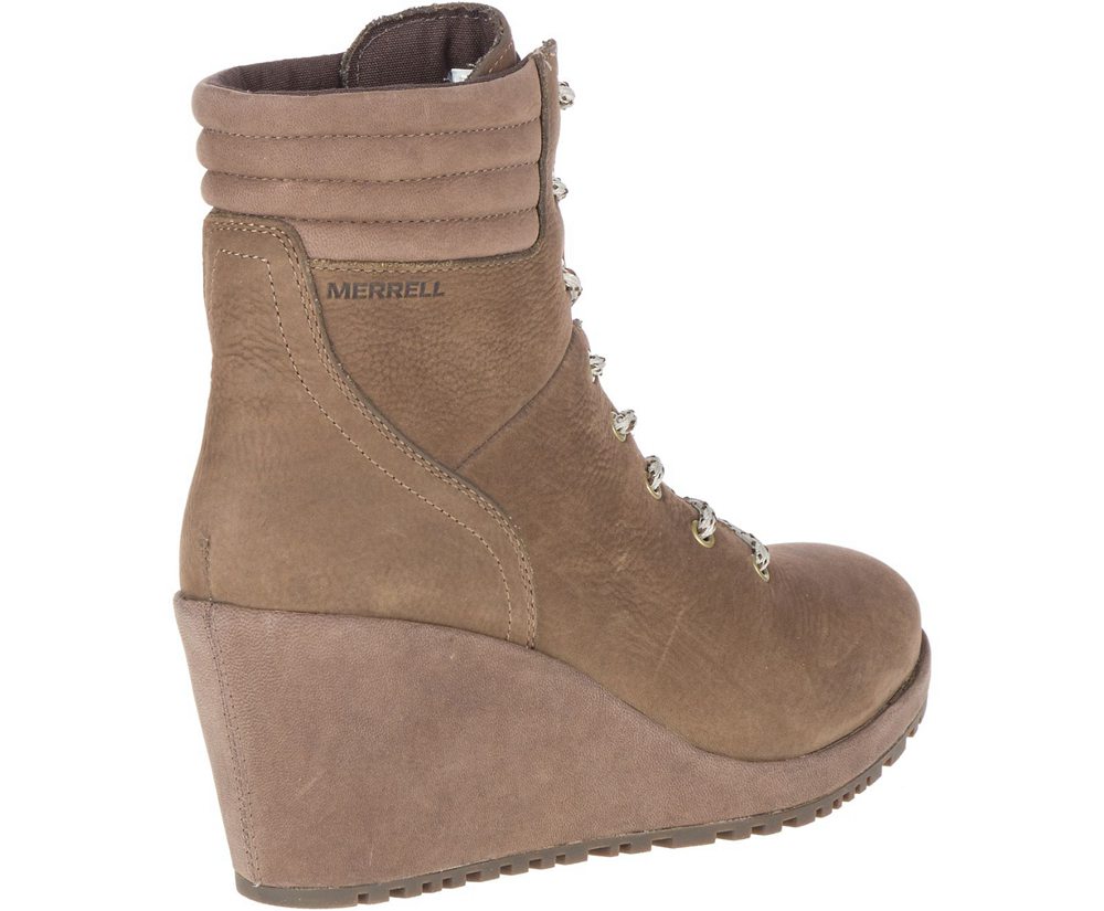 Merrell Støvler Dame - Tremblant Wedge Waterproof - Brune - ZXW532896